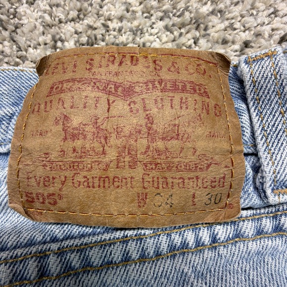 Vintage Levis 505 Jeans Mens 34x30 (Fits 32x28.5) Blue Regular Fit Denim Y2K - Picture 12 of 16